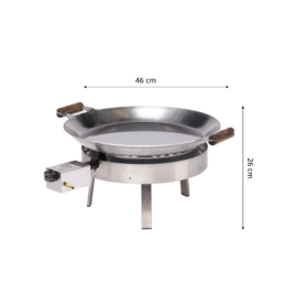 GrillSymbol stekehelle gass PRO-460 inox, ø 46 cm