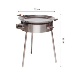 GrillSymbol stekehelle gass PRO-720 inox, ø 72 cm