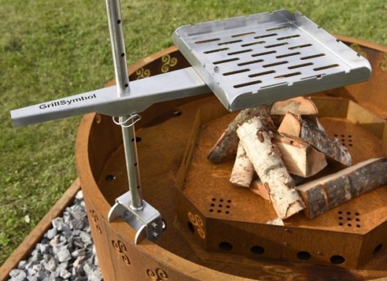 Cor-Ten Steel Fire Pit Grill Arttu