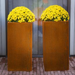 Cortenstål plantekasser Manhattan set