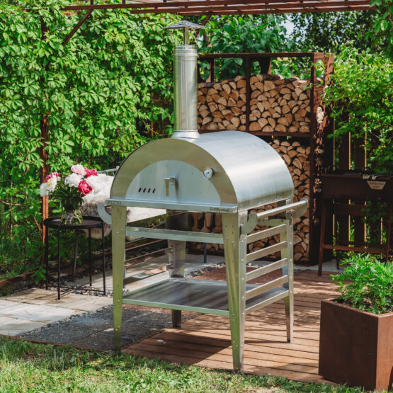 GrillSymbol pizzaovn med bord Pizzo-sett-inox