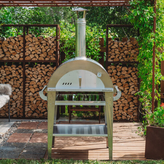 GrillSymbol pizzaovn med bord Pizzo-sett-inox