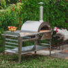 GrillSymbol pizzaovn med stort bord Pizzo-XL-sett-inox