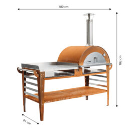 GrillSymbol pizzaovn med stort bord Pizzo-XL-sett