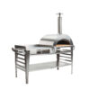 GrillSymbol pizzaovn med stort bord Pizzo-XL-sett-inox