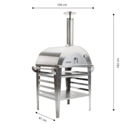 GrillSymbol pizzaovn med bord Pizzo-sett-inox