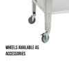 GrillSymbol stort bord Baso-inox-XL til pizzaovner