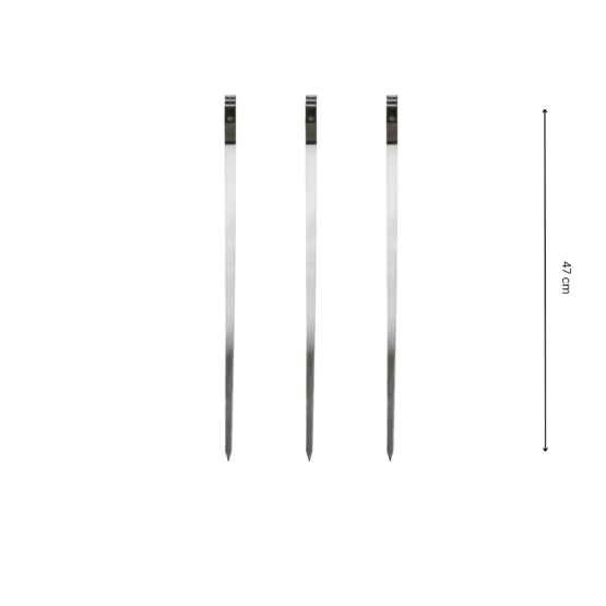 GrillSymbol grillspyd 3 stk x 47 cm