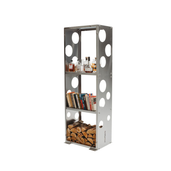 GrillSymbol vedstativ WoodStock inox, størrelse L 60*37*170 cm