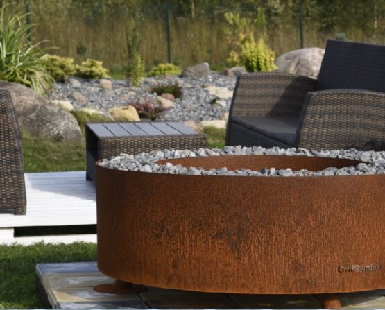GrillSymbol cortenstål balpånne Luna ø 119 cm
