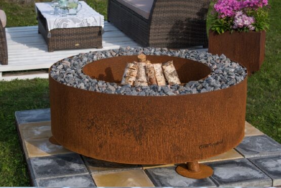 GrillSymbol cortenstål balpånne Luna ø 119 cm