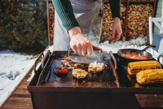 GrillSymbol burgerpresse sett med Plancha